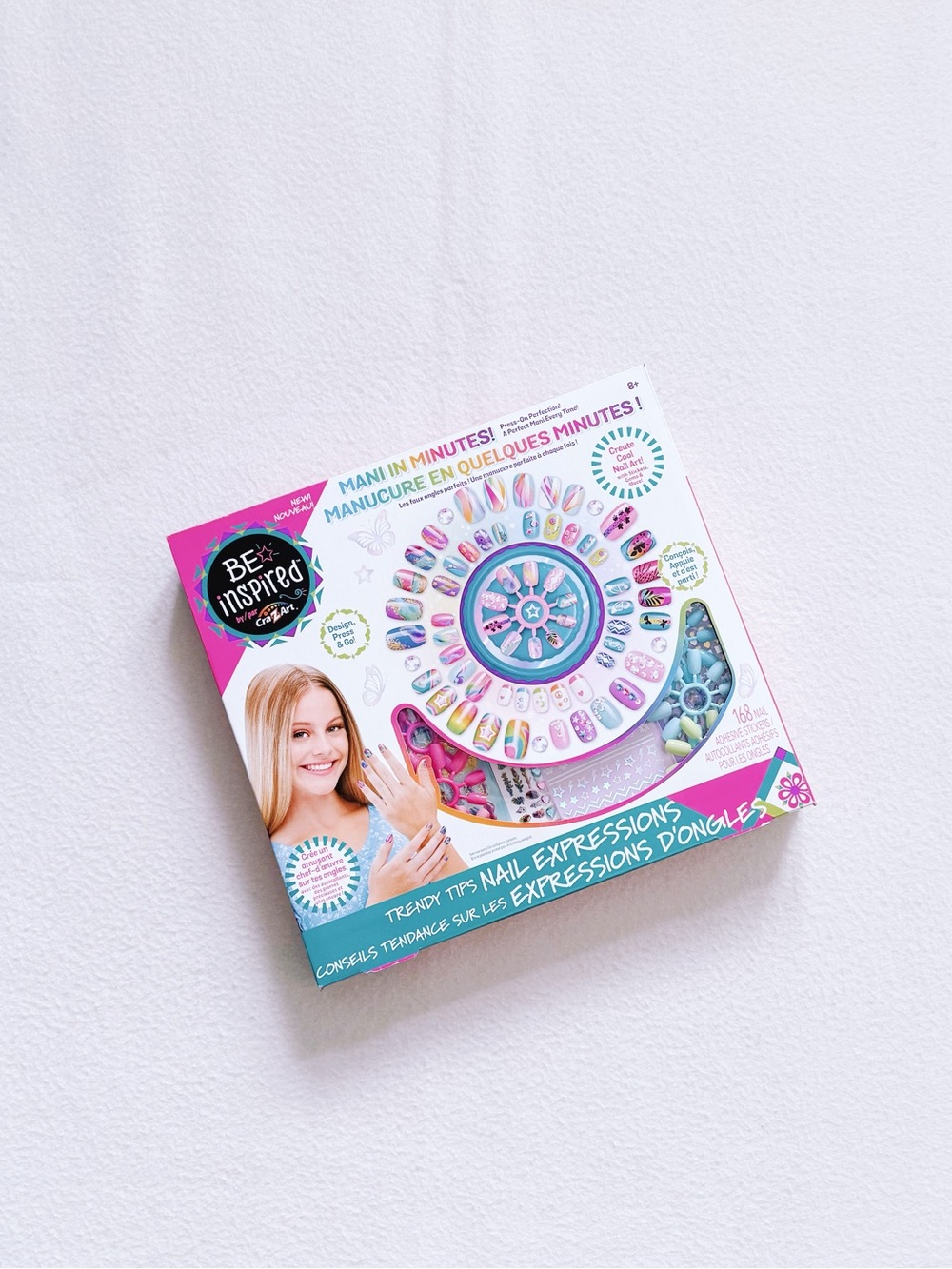 3/$25 Cra-Z-Art Be Inspired Trendy Tips Nail Expressions Press On Manicure Set